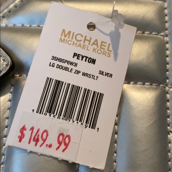 Michael Kors Peyton DoubleZip Wrestl Wallet Silver - Picture 7 of 7